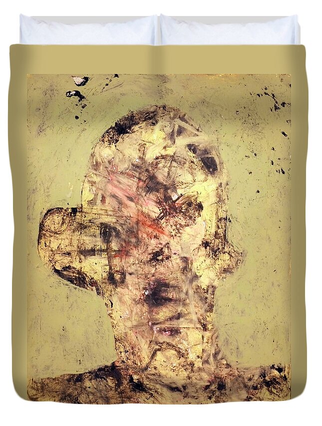  Duvet Cover featuring the painting Portrait #1 by JC Armbruster