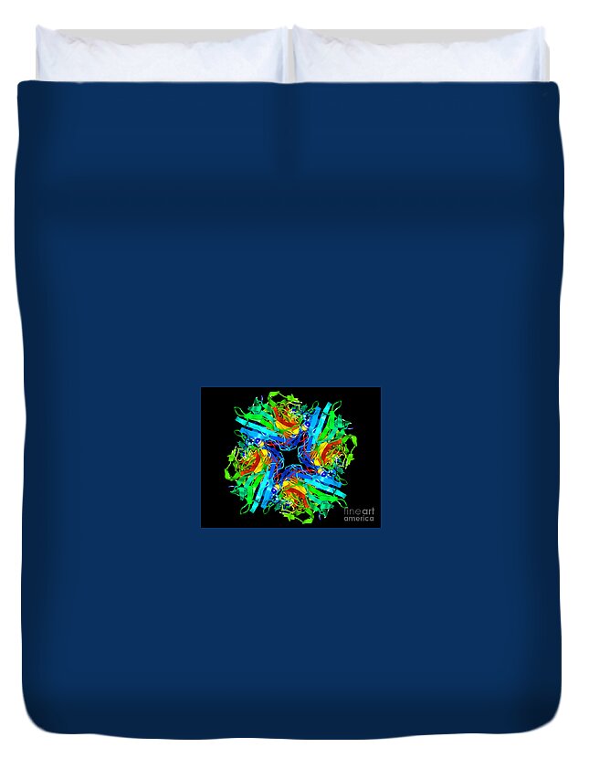 Proteins Duvet Cover featuring the photograph Pseudomonas Aeruginosa Protein #1 by Science Source