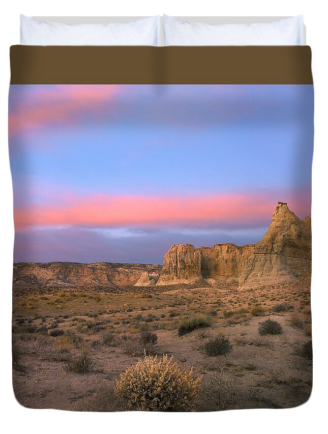 00175554 Duvet Cover featuring the photograph Sandstone Formations In Kaiparowits #1 by Tim Fitzharris