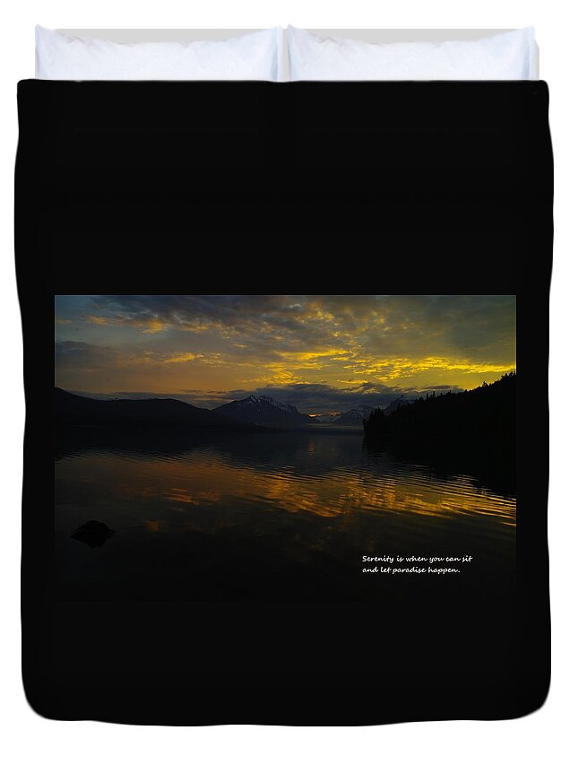  Duvet Cover featuring the photograph Serenity #1 by Jeff Swan