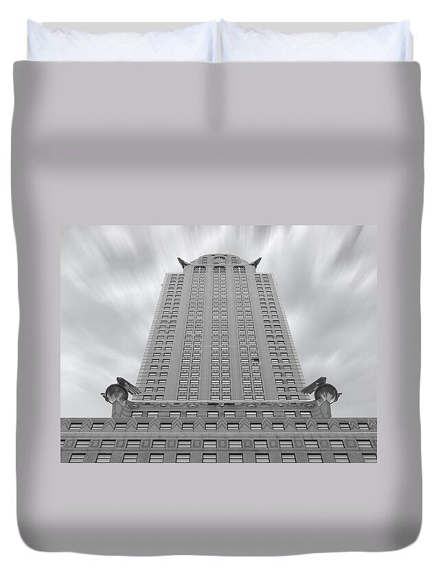Landmarks Duvet Cover featuring the photograph The Chrysler Building 2 by Mike McGlothlen