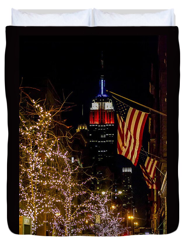 Empire State Building Duvet Cover featuring the photograph Empire State Building #10 by Theodore Jones