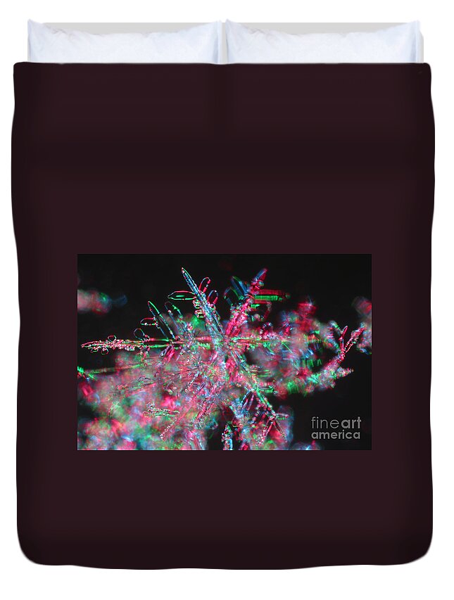 Snowflake Duvet Cover featuring the photograph Snowflake #142 by Ted Kinsman