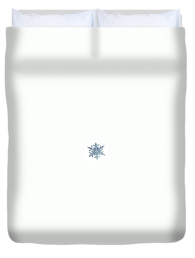 Snow Crystal Duvet Cover featuring the photograph Snow Crystal #24 by National Snow and Ice Data Center