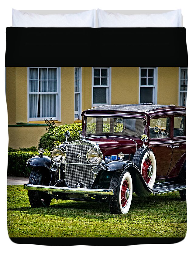 Cadillac Duvet Cover featuring the photograph 1931 Cadillac V12 by Christopher Holmes