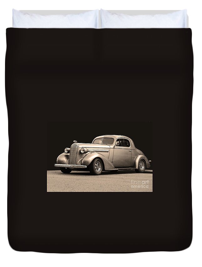 Car Duvet Cover featuring the photograph 1936 Buick by Robert Meanor