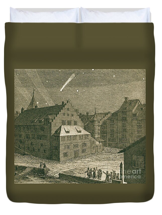 Science Duvet Cover featuring the photograph Comet, Einsiedeln Monastery, 1742 #2 by Science Source