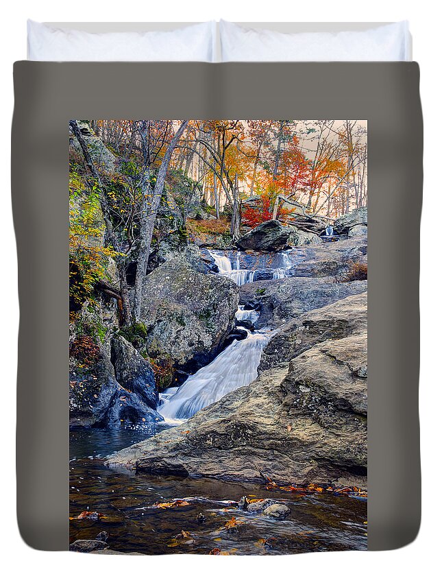 Cunningham Falls Duvet Cover featuring the photograph Cunningham Falls #2 by Mark Dodd