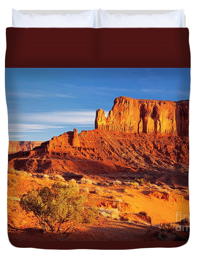 America Duvet Cover featuring the photograph First light over Sentinel Mesa #2 by Brian Jannsen