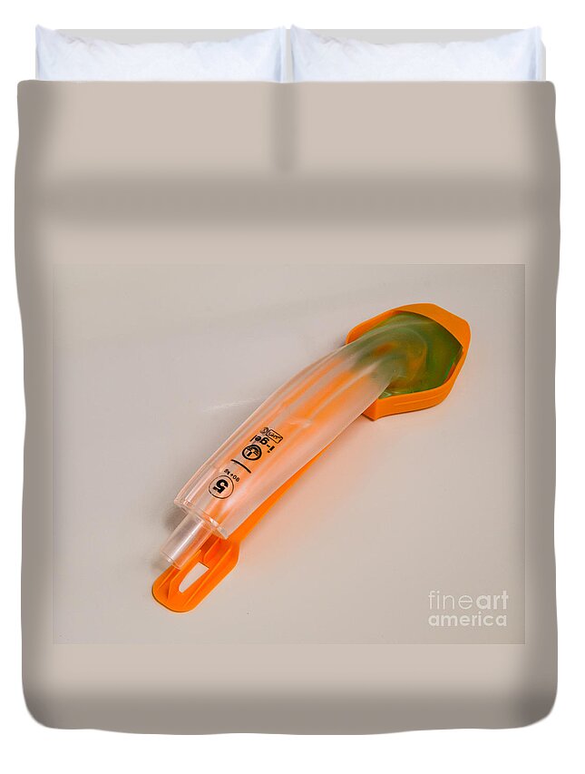 Airway Duvet Cover featuring the photograph I-gel Supraglottic Airway Device #2 by Photo Researchers, Inc.