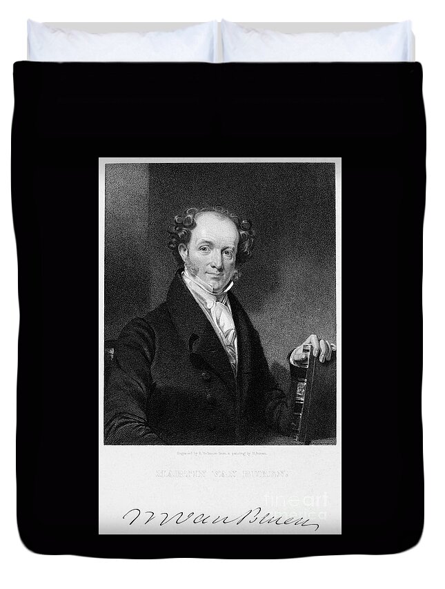 1836 Duvet Cover featuring the photograph Martin Van Buren (1782-1862) #2 by Granger