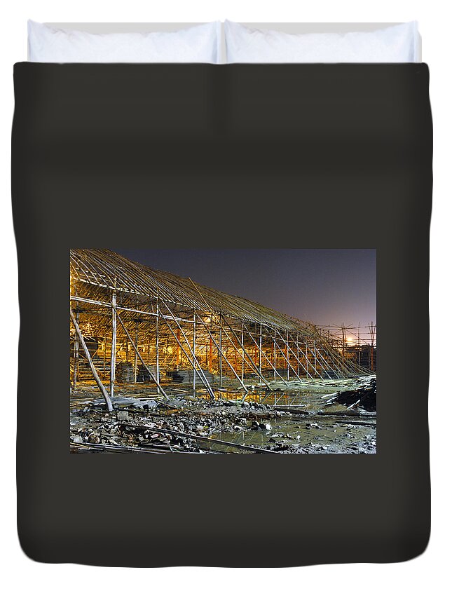 Carnival Duvet Cover featuring the photograph Preparation Of A Carnival #2 by Sumit Mehndiratta