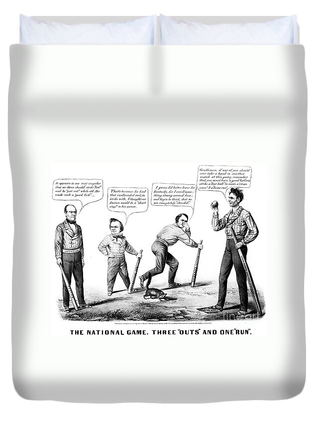 1860 Duvet Cover featuring the photograph Presidential Campaign, 1860 #2 by Granger