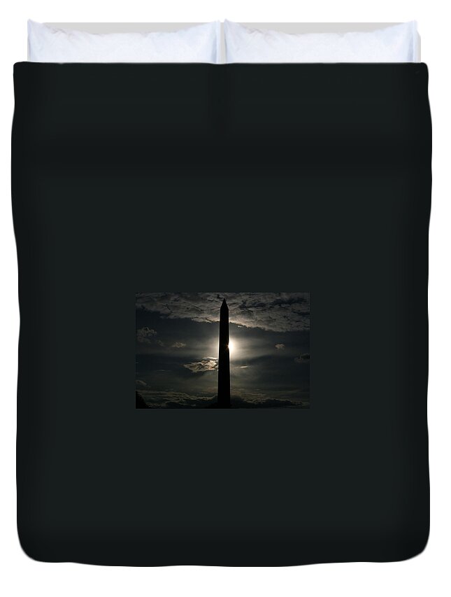 Landscape Duvet Cover featuring the photograph Washington Monument #2 by Stacy C Bottoms