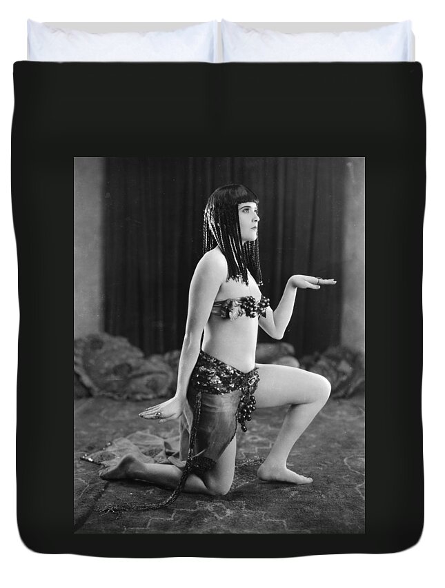 -dancing- Duvet Cover featuring the photograph Silent Film Still: Dancing #23 by Granger