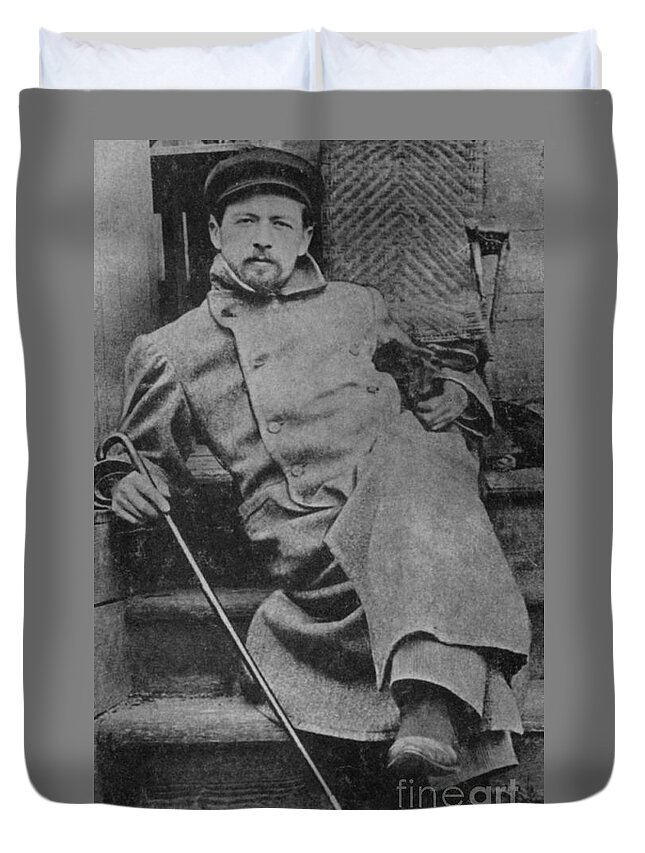 History Duvet Cover featuring the photograph Anton Chekhov, Russian Physician by Photo Researchers