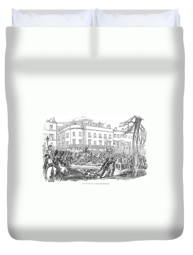 1848 Duvet Cover featuring the photograph France: Revolution Of 1848 #3 by Granger