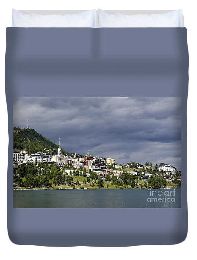 St Moritz Duvet Cover featuring the photograph St Moritz in Switzerland #3 by Mats Silvan