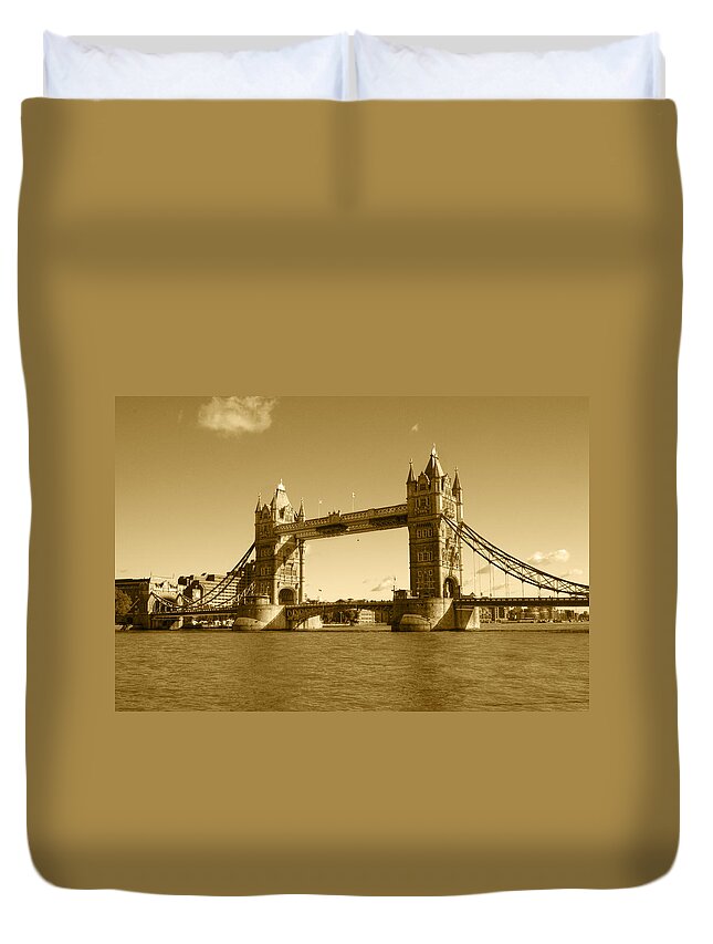 Tower Bridge Duvet Cover featuring the photograph Tower Bridge #3 by Chris Day