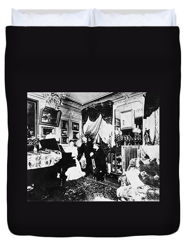 19th Century Duvet Cover featuring the photograph Stephane Mallarme #4 by Granger