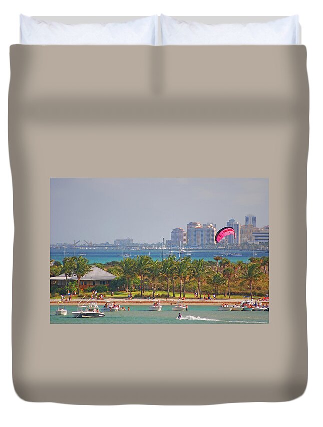 Peanut Island Duvet Cover featuring the photograph 46- Urban Escape by Joseph Keane