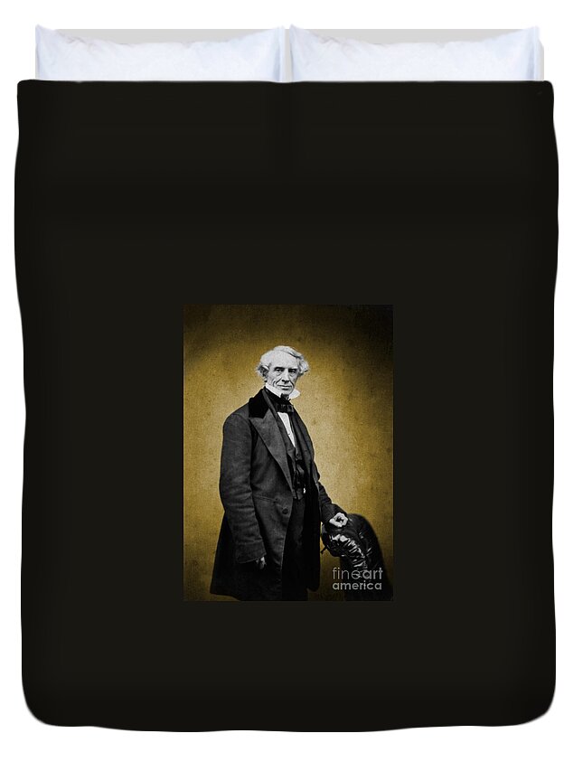 Science Duvet Cover featuring the photograph Samuel Morse, American Inventor #7 by Science Source