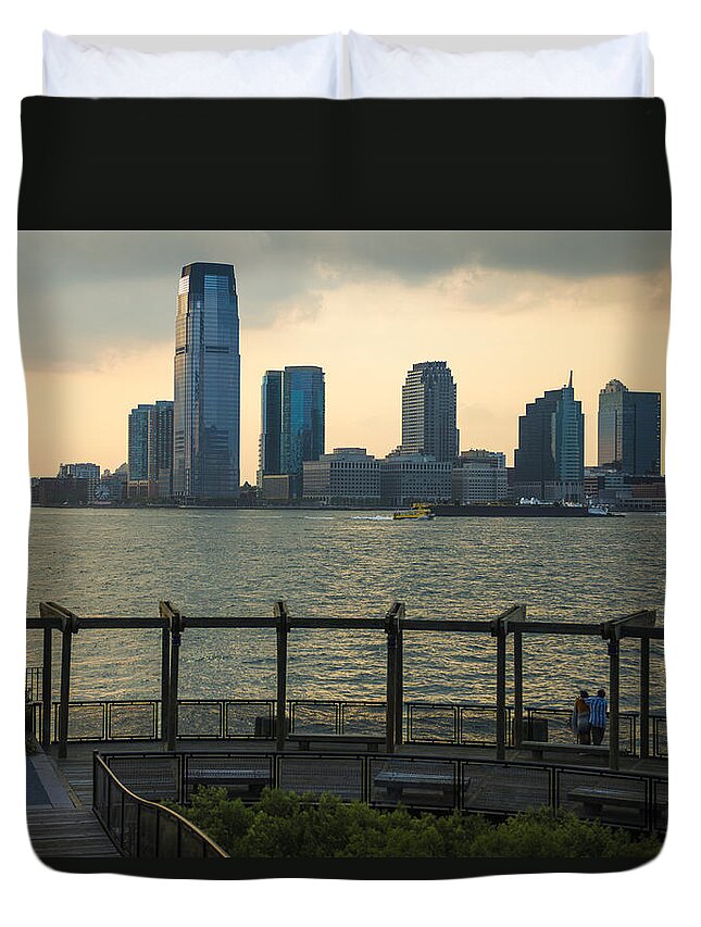 Battery Park City Duvet Cover featuring the photograph View from Battery Park City #9 by Theodore Jones
