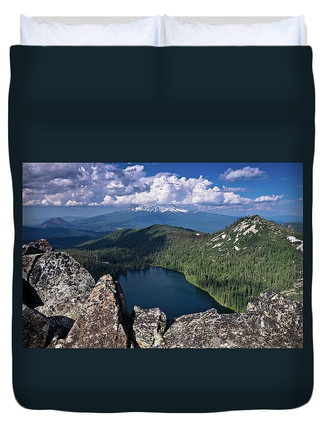 Lake Duvet Cover featuring the photograph Above Castle Lake by Greg Nyquist