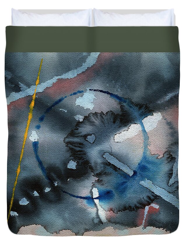  Duvet Cover featuring the painting Abstract 1 by David Kleinsasser