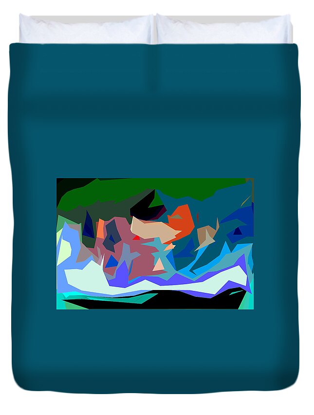 Abstract Duvet Cover featuring the photograph Abstract 28 by Burney Lieberman
