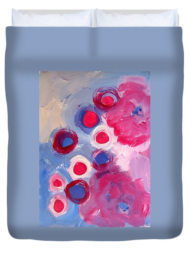 Abstract Art Duvet Cover featuring the painting Abstract VI by Patricia Awapara