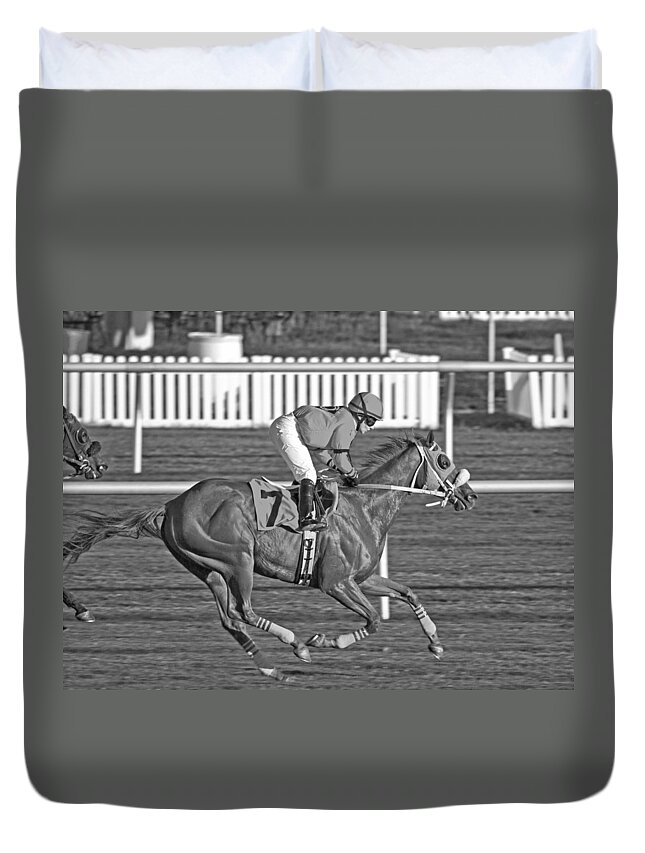 Horse Duvet Cover featuring the photograph After the Crossing by Betsy Knapp