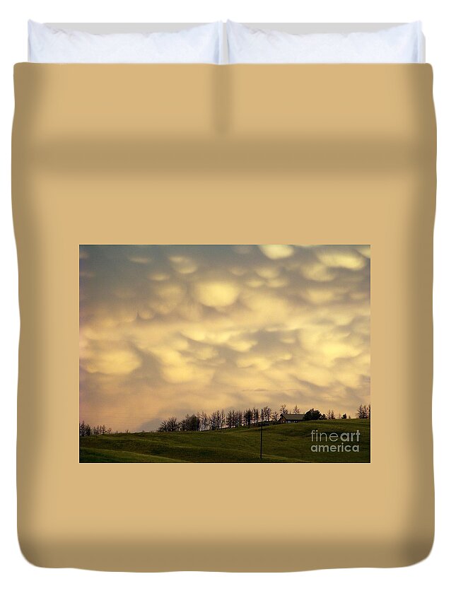 Storm Clouds Duvet Cover featuring the photograph After the Storm by Dorrene BrownButterfield