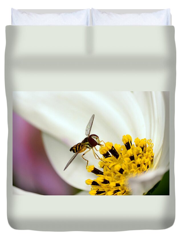 Bee Duvet Cover featuring the photograph Afternoon Delight by Lori Tambakis