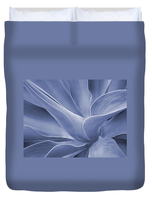 Agave Duvet Cover featuring the photograph Agave in Blue by Bel Menpes