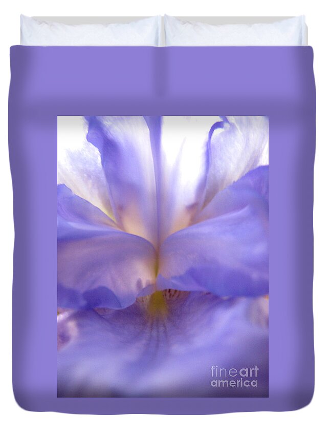 Iris Duvet Cover featuring the photograph Alluring by Stacey Zimmerman