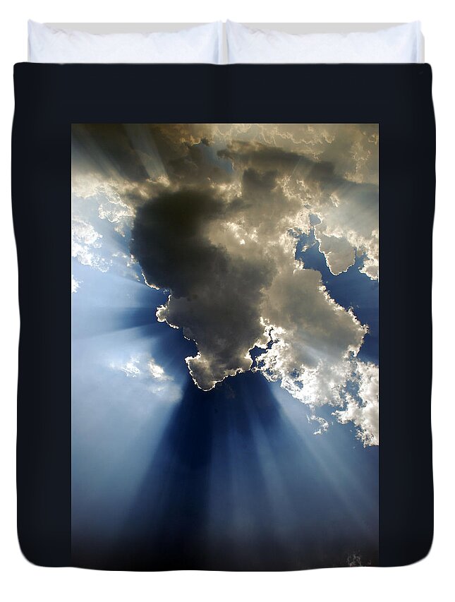 Clouds Duvet Cover featuring the photograph Amazing Grace by Skip Willits
