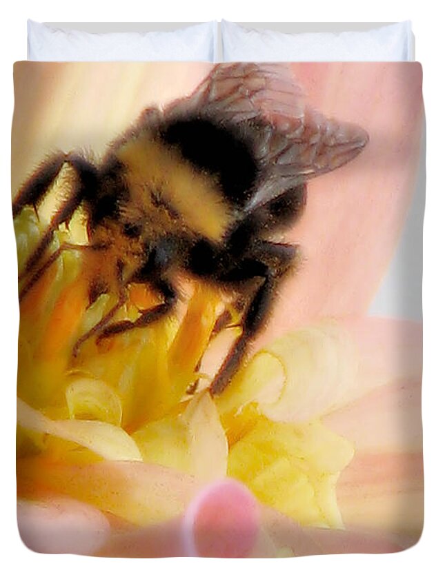 Bee Duvet Cover featuring the photograph Ambrosia by Rory Siegel