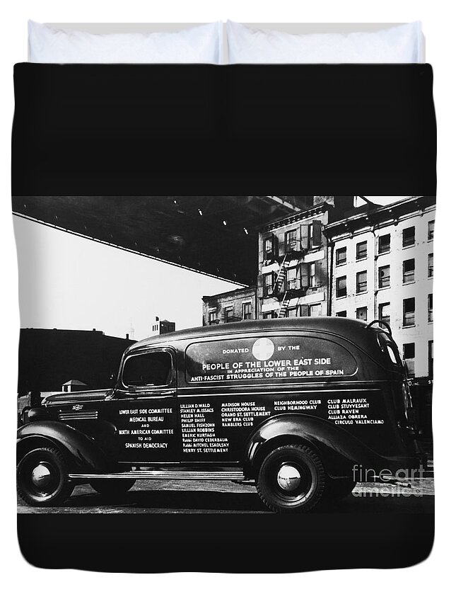 Ambulance Late 1930s Nyc Duvet Cover For Sale By Photo Researchers