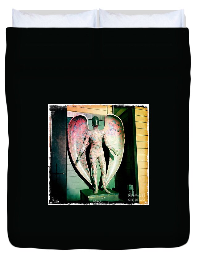 Angel Duvet Cover featuring the photograph Angel in the city of Angels by Nina Prommer
