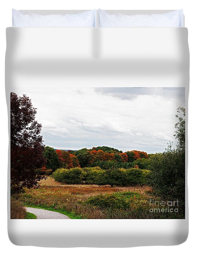 Dundas Valley Duvet Cover featuring the photograph Apple Orchard Gone Wild by Barbara McMahon