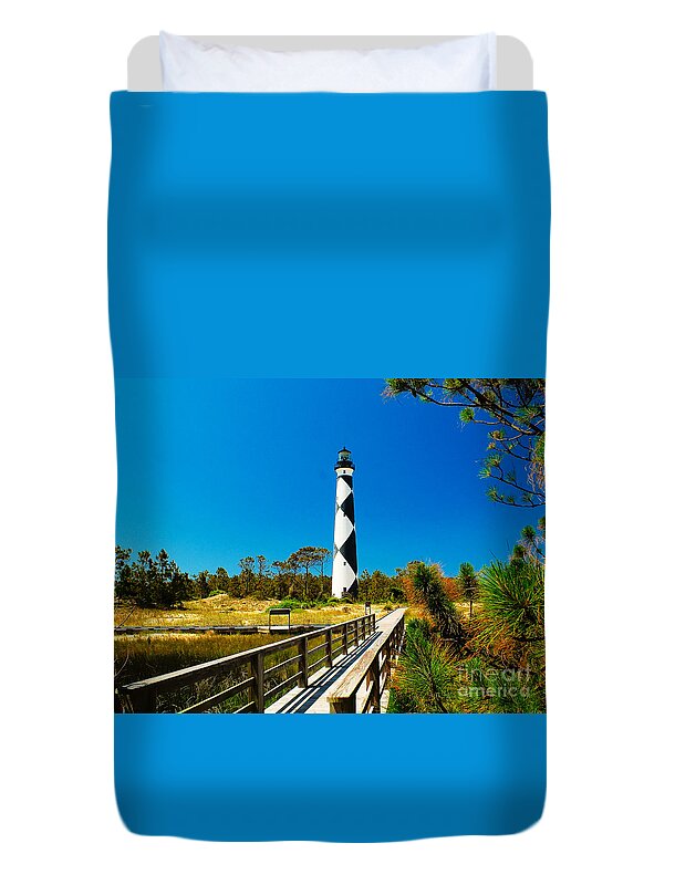 Architecture Duvet Cover featuring the photograph Approach to Cape Lookout by Nick Zelinsky Jr