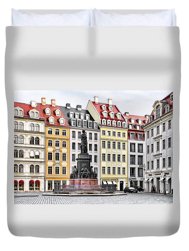 Frederick Augustus Ii Duvet Cover featuring the photograph Augustus II the Strong - A legend lives on in Dresden by Alexandra Till