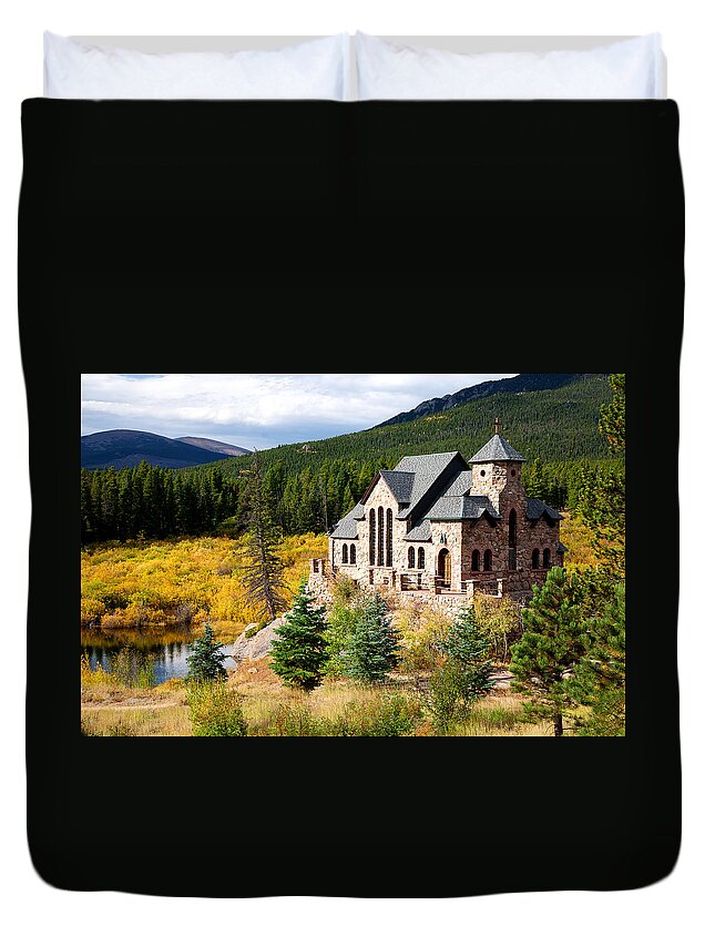 Autumn Colors Duvet Cover featuring the photograph Autumn at St. Malo by Jim Garrison