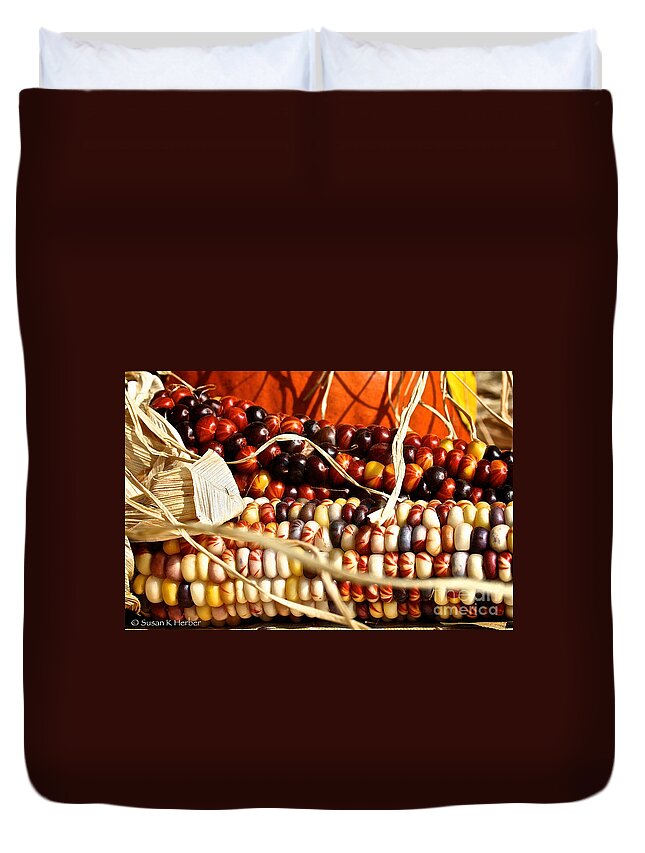 Outdoors Duvet Cover featuring the photograph Autumn's Bounty by Susan Herber