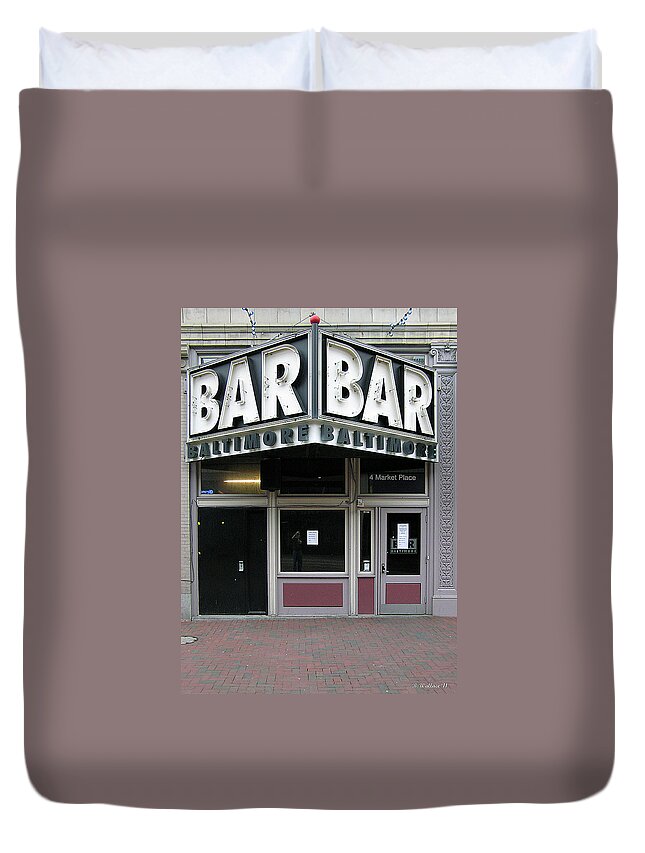 Brian Wallace Duvet Cover featuring the photograph Baltimore Bar by Brian Wallace