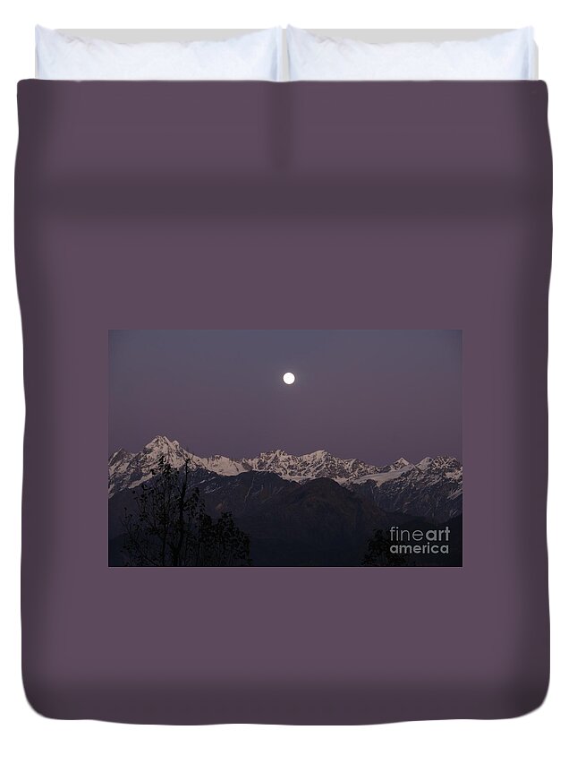 Moon Duvet Cover featuring the photograph Bathed in Moonlight by Fotosas Photography