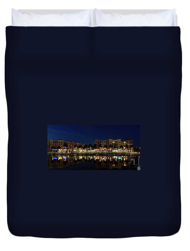 Paradise Duvet Cover featuring the photograph BayFront In Naples by Sean Allen