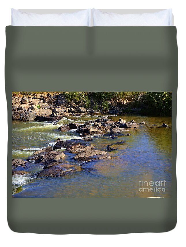 Water Duvet Cover featuring the photograph Bear River Wyoming by Donna Greene