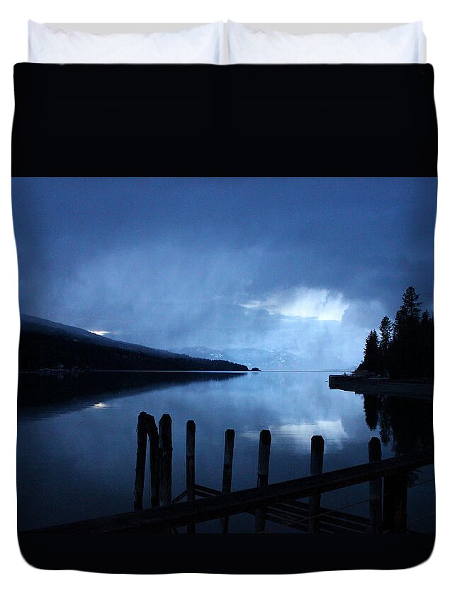 Lake Scene Duvet Cover featuring the photograph Beautiful Bay by Lucy West